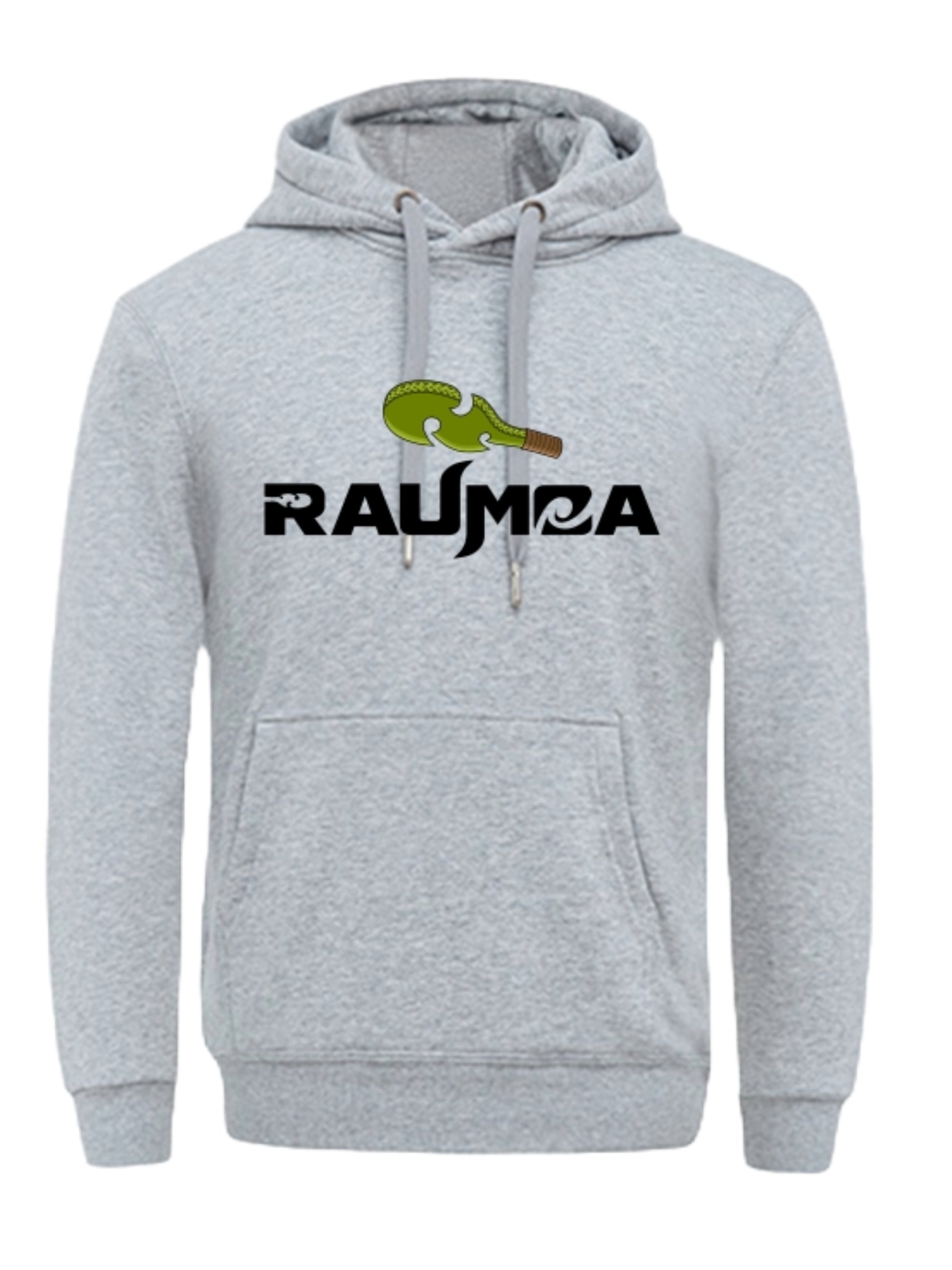 Stylish Maori grey hoodie featuring traditional patterns and cultural motifs. Shop online for authentic Maori clothing at raumoa clothing. detail image